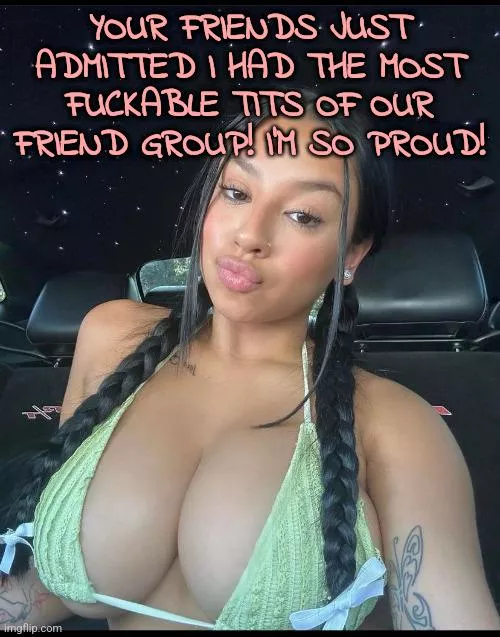 She loves talking about her tits with them