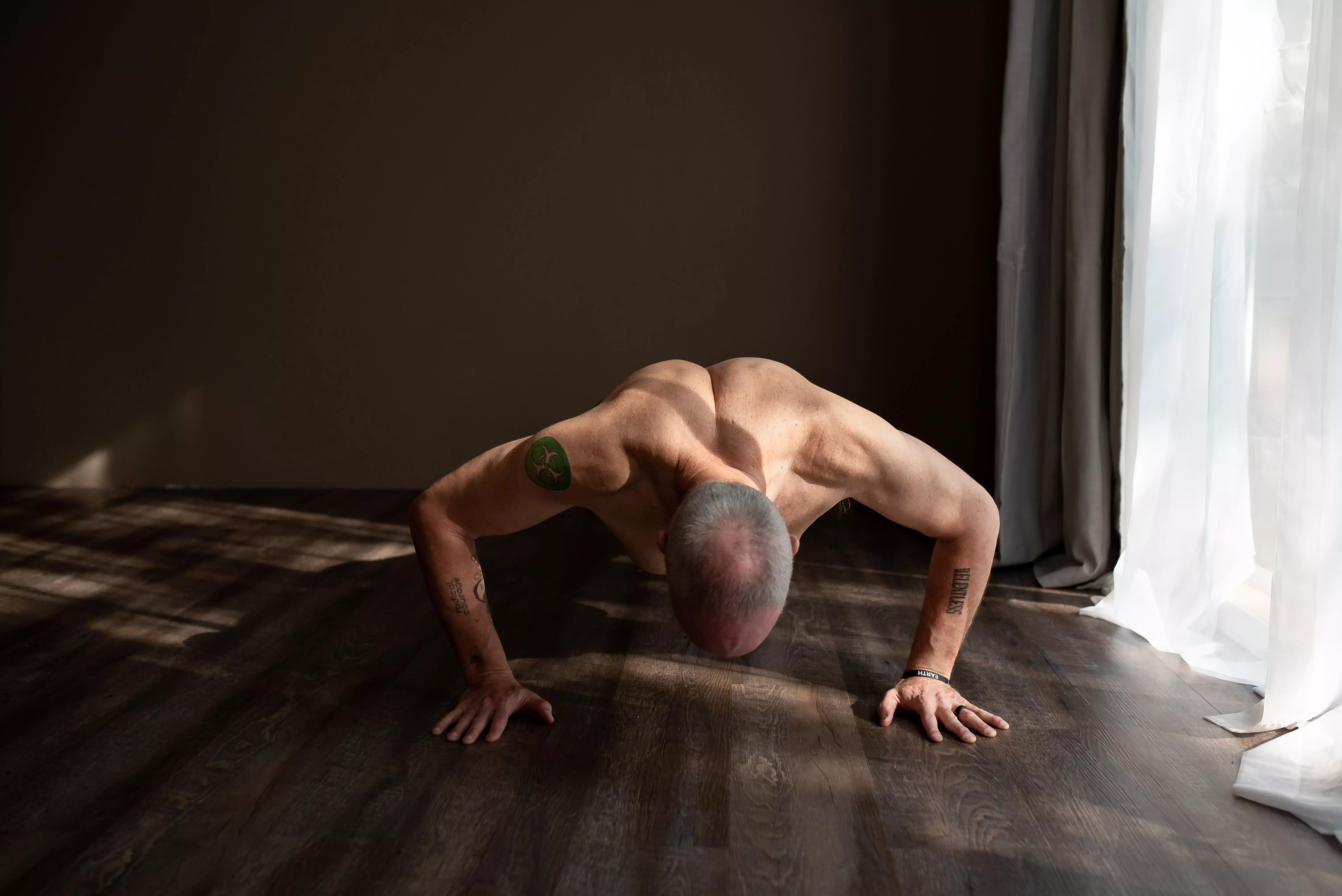 Slide underneath. (M)