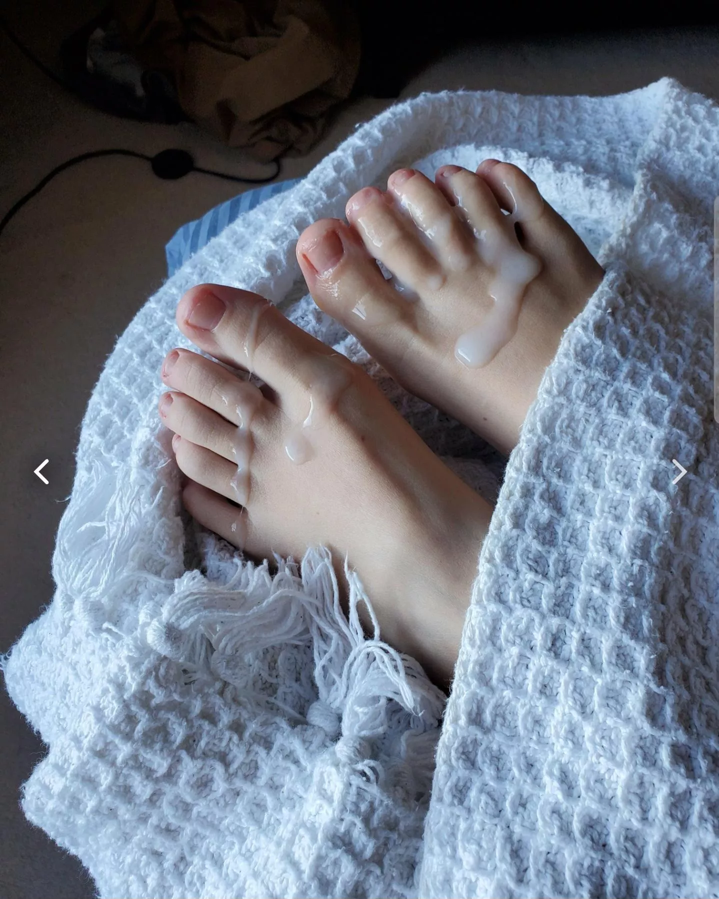 The blanket isn't the only thing keeping my toes warm 😇