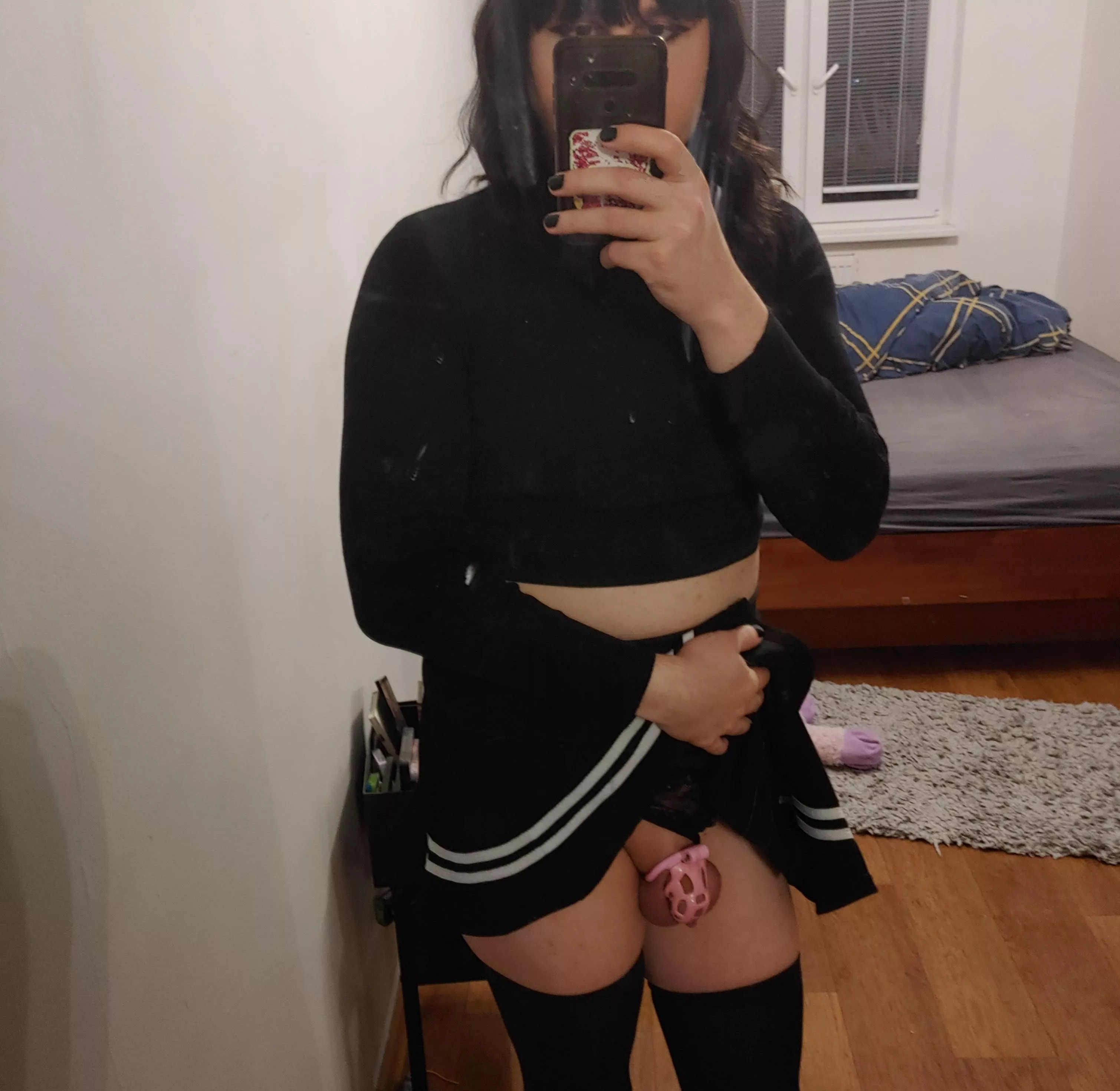 Today it has been exactly one year since my Mistress locked me up. Today she rewarded me for being a good girl with proper orgasm and told me to enjoy it as it was my last orgasm ever 💜