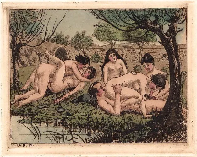Vintage group sex scene