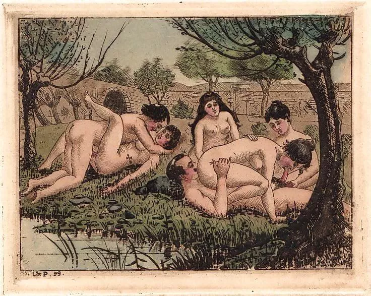 Vintage group sex scene