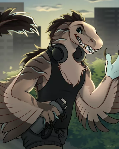 What is the species of your fursona? (art made by me)