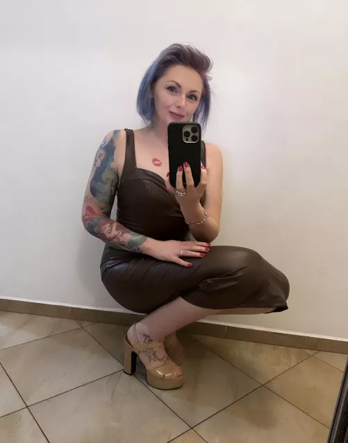 When in doubt, wear a leather dress.