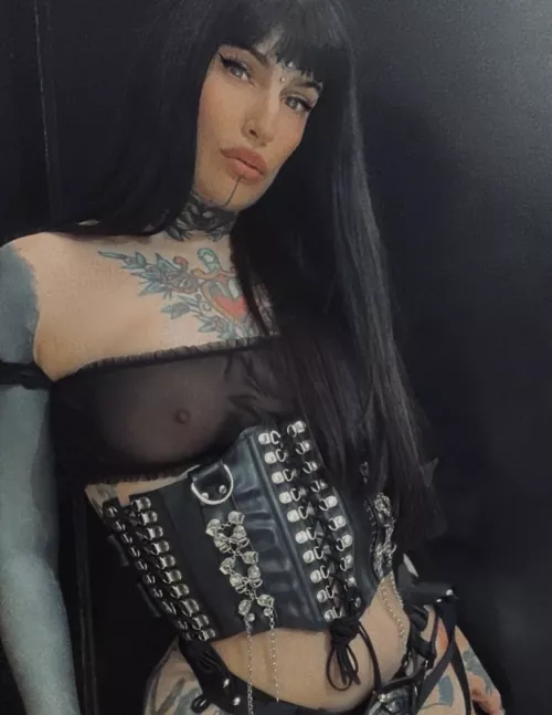 You won't be able to resist this leather corset
