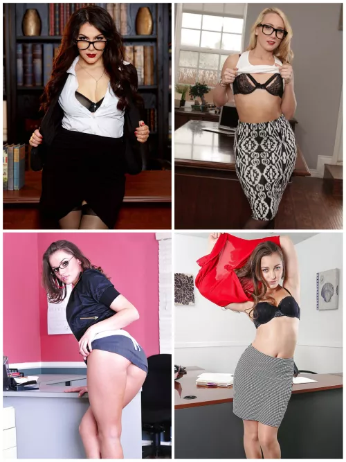 Best Secretary Tournament : Pick 2 of your favorite secretaries for the next round - Quarterfinals Part 3: [Valentina Nappi] vs [AJ Applegate] vs [Tori Black] vs [Dani Daniels]