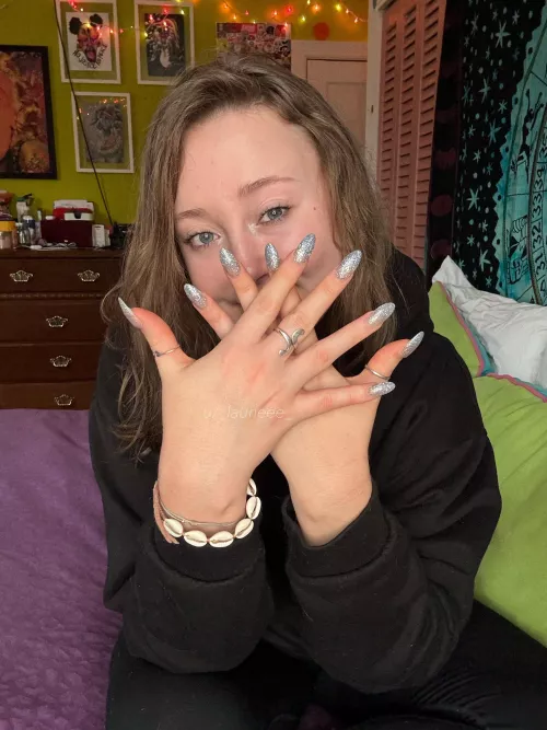 Blue nails to match my eyes!