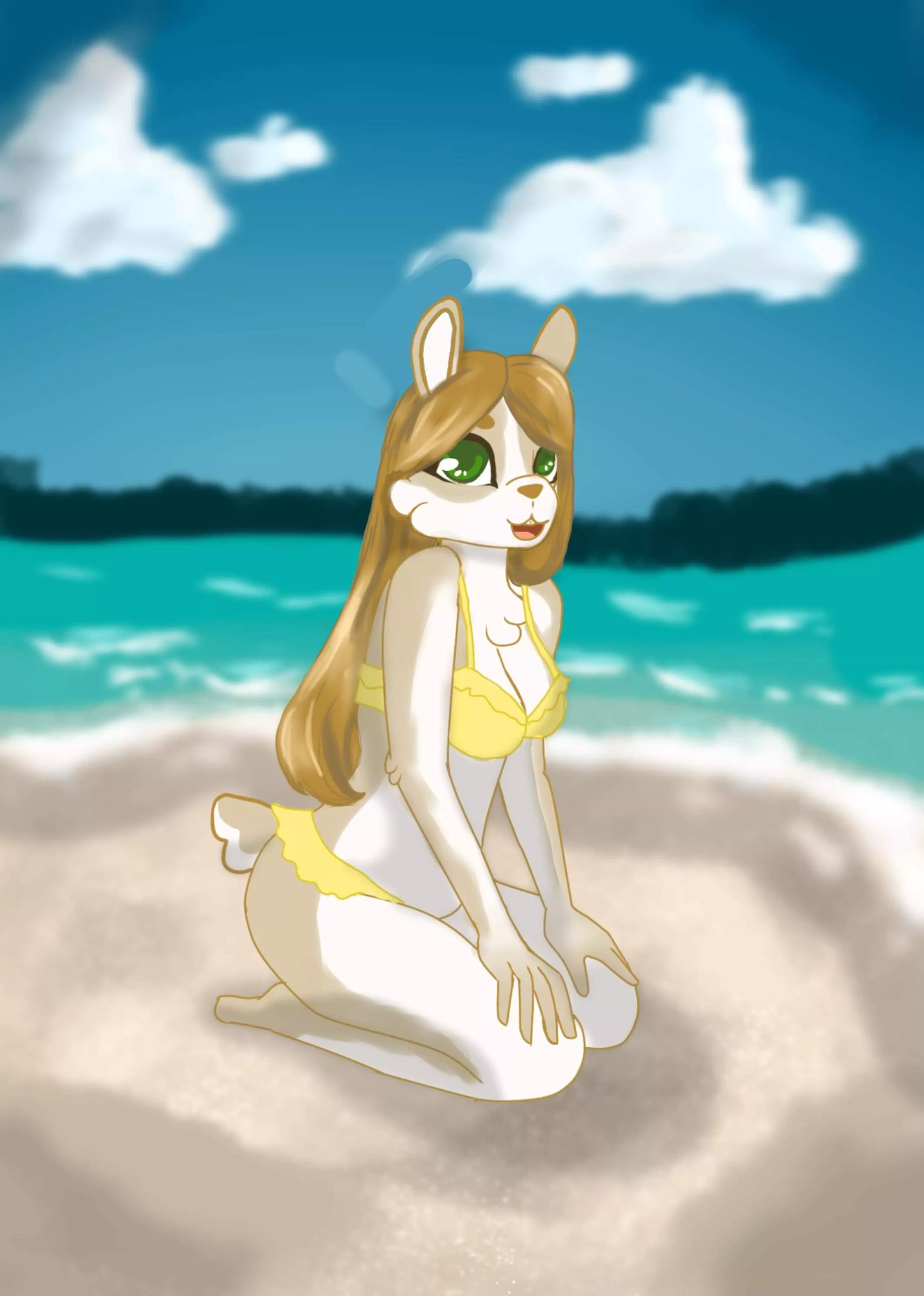 Bunny on da beach <3