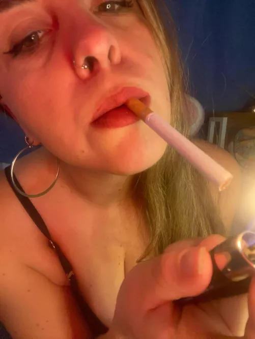 Cigarette or me? Or both?