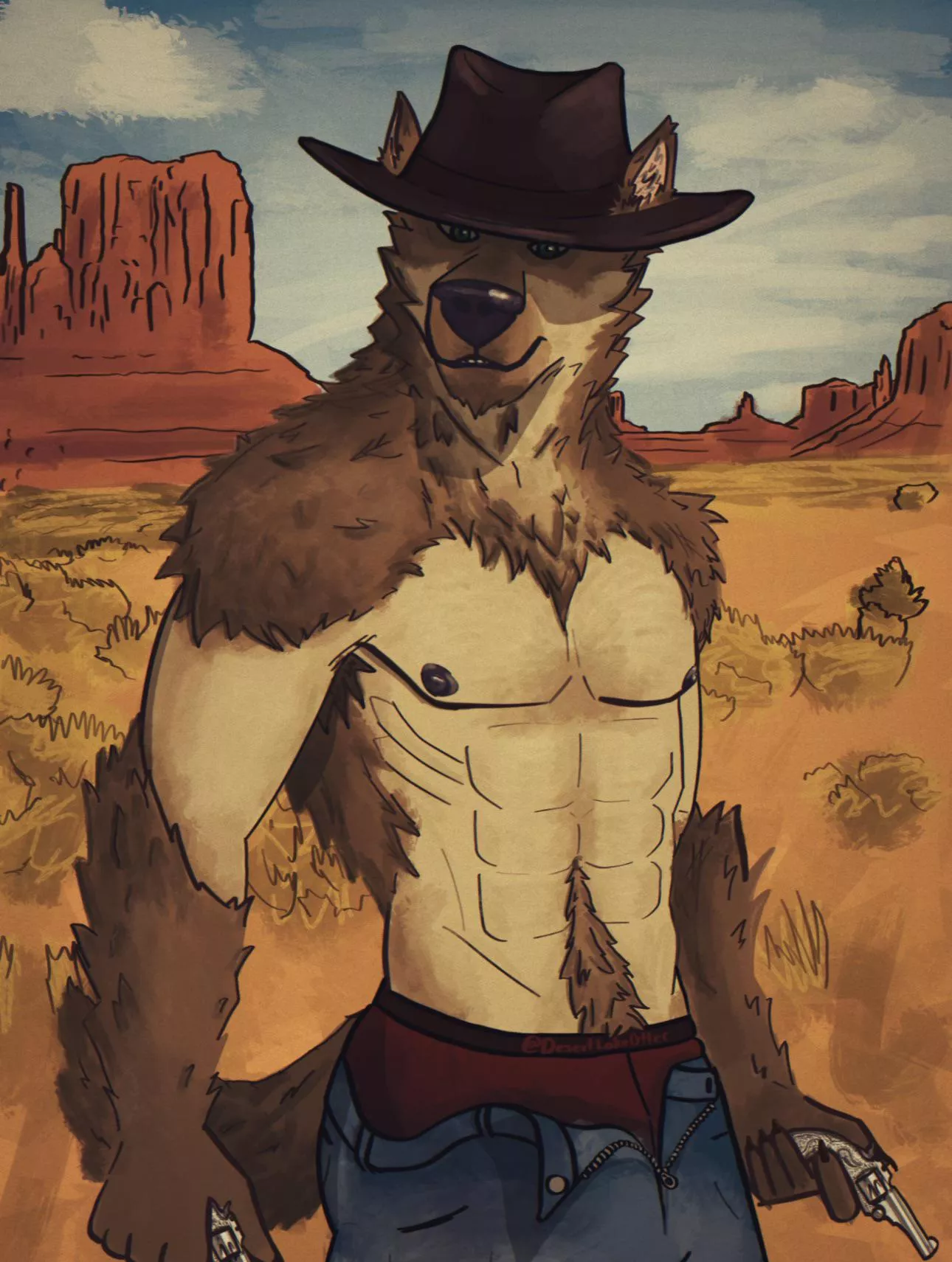 Cowboy Coyote (art by me) *suggestive*