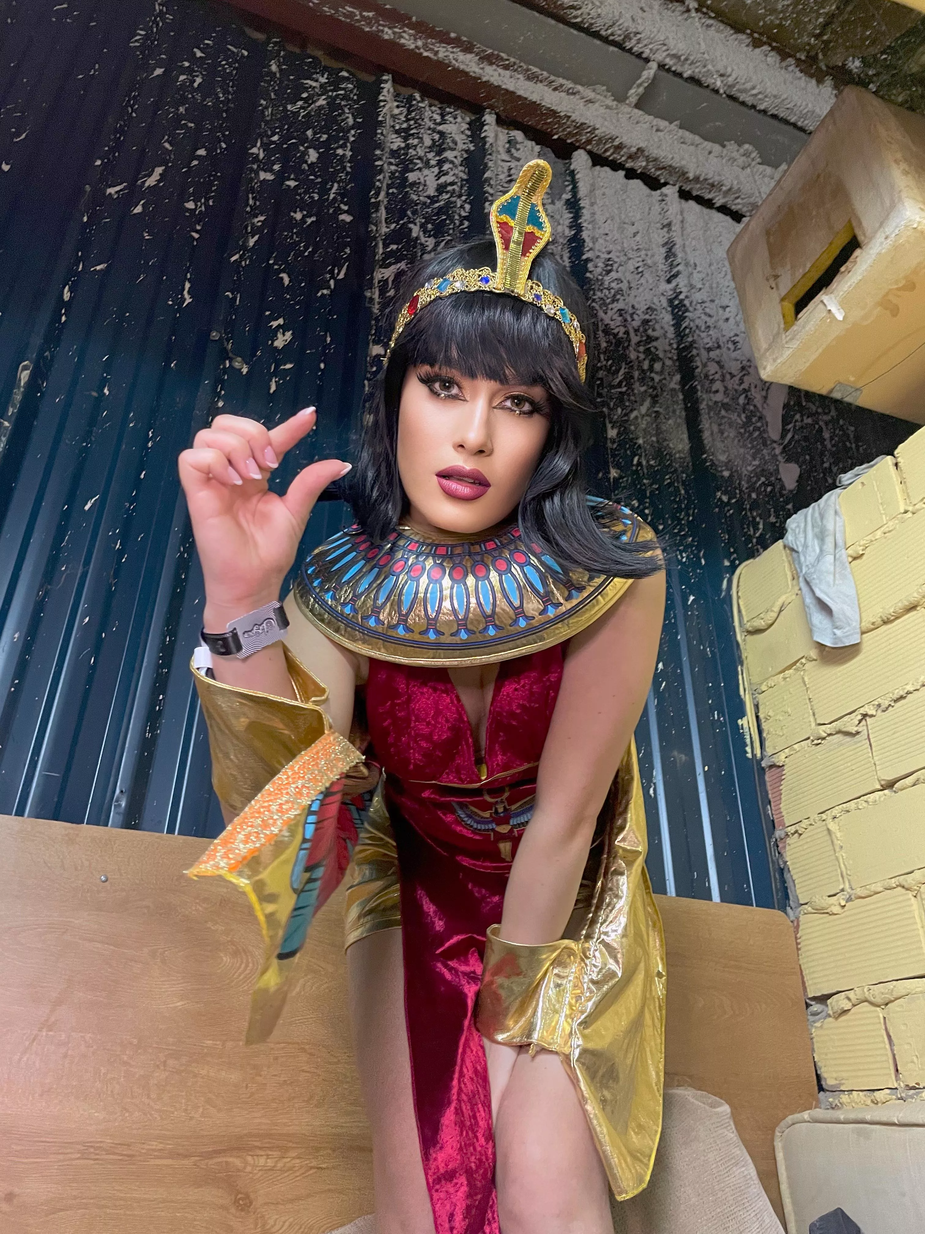 dressing up as Cleopatra to be dressed down.