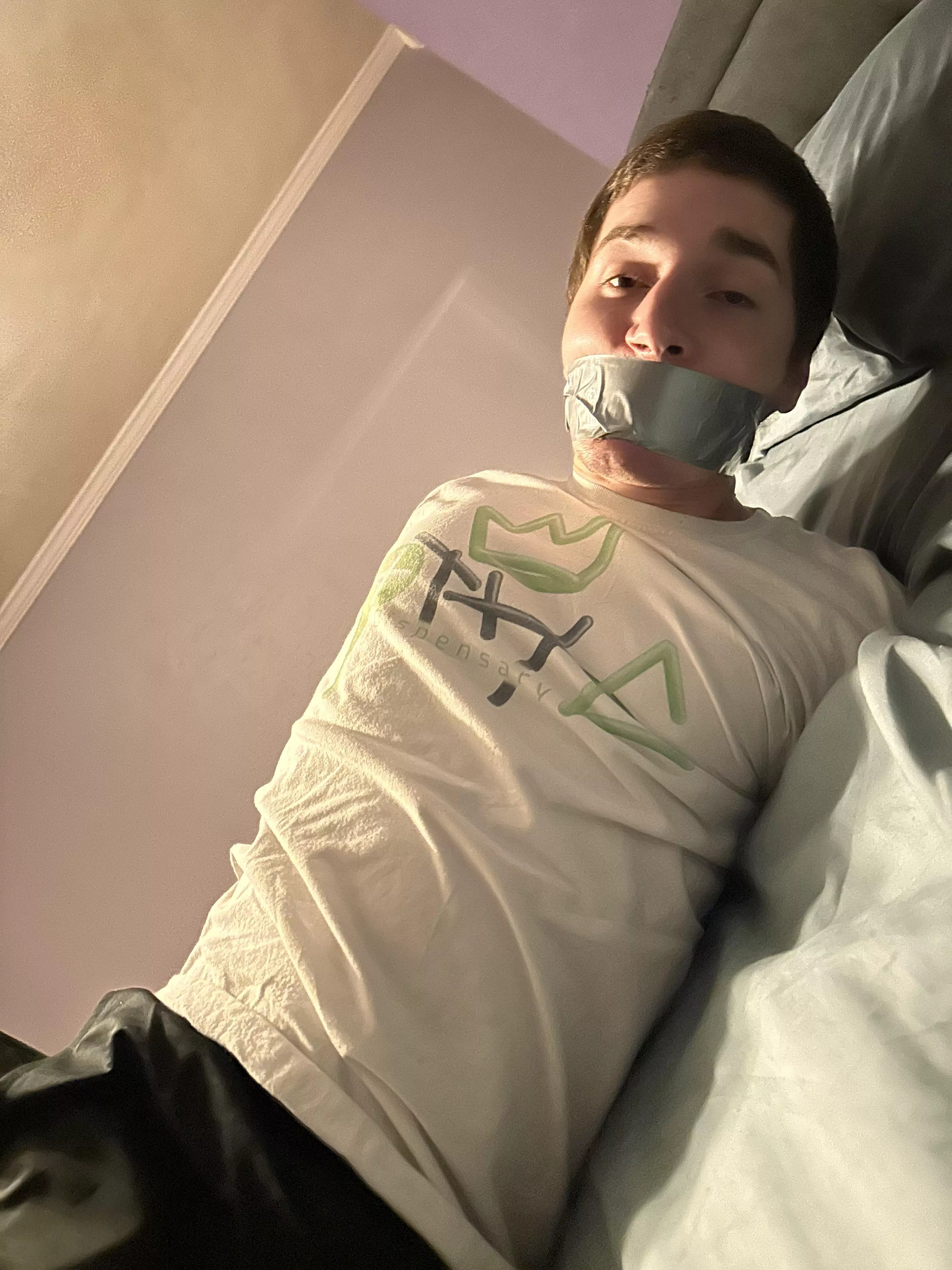 Duct Tape Wrap Gagged & Hogtied (1/2)