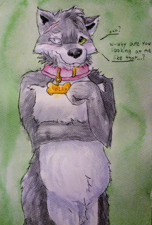 Embarassed Volko (watercolor painting by me)