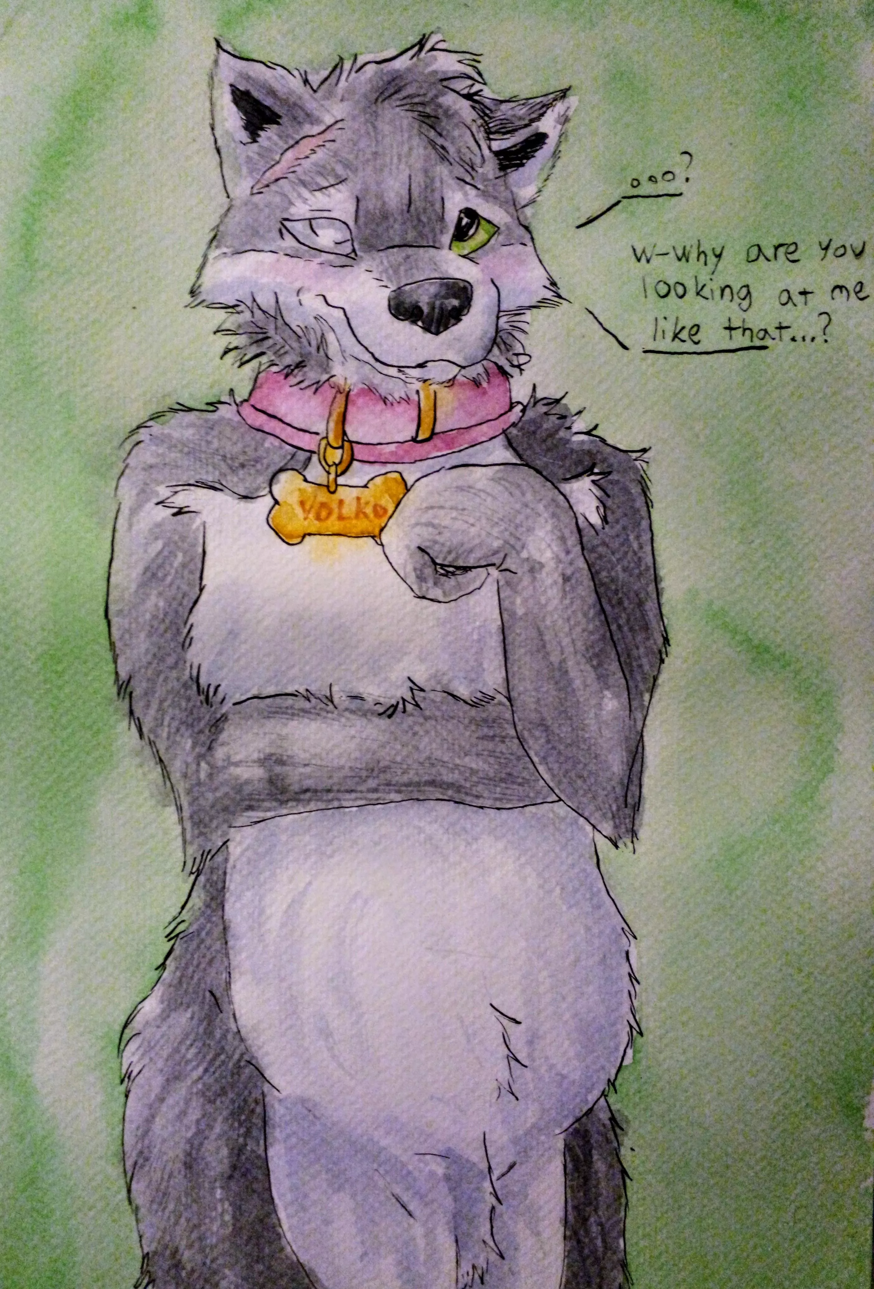 Embarassed Volko (watercolor painting by me)