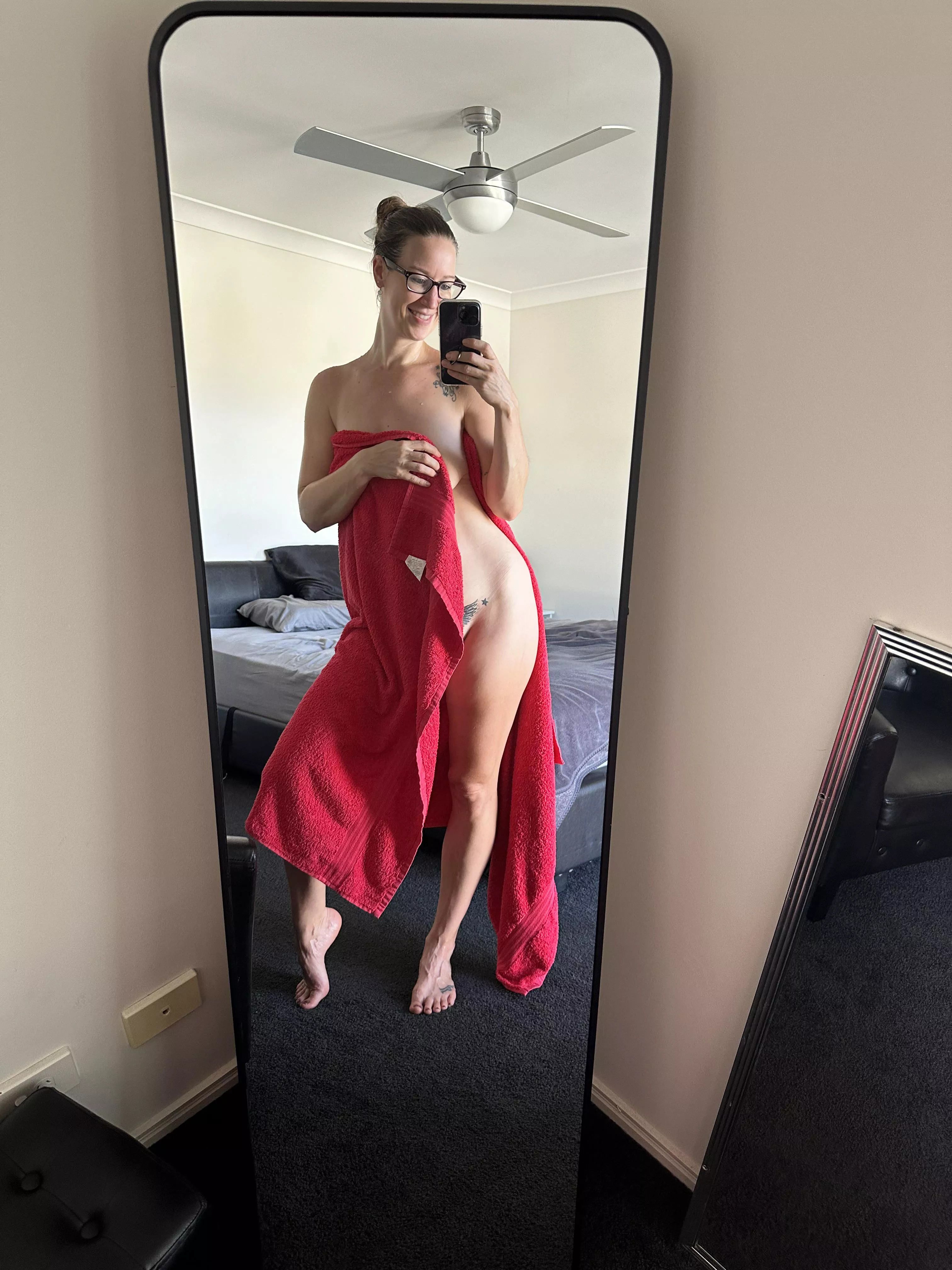 Enough space for someone to hide under my towel…