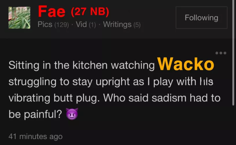 Fae had far too much fun while I was making dinner last night