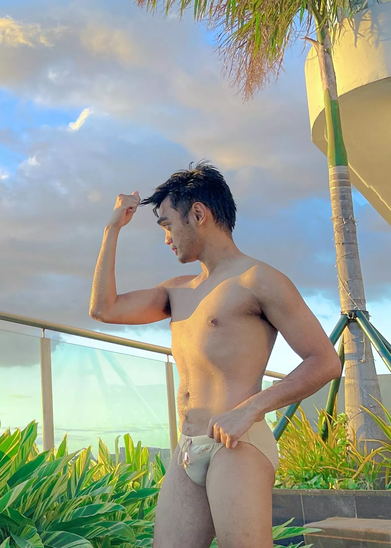 First time to have my photo taken in speedos.