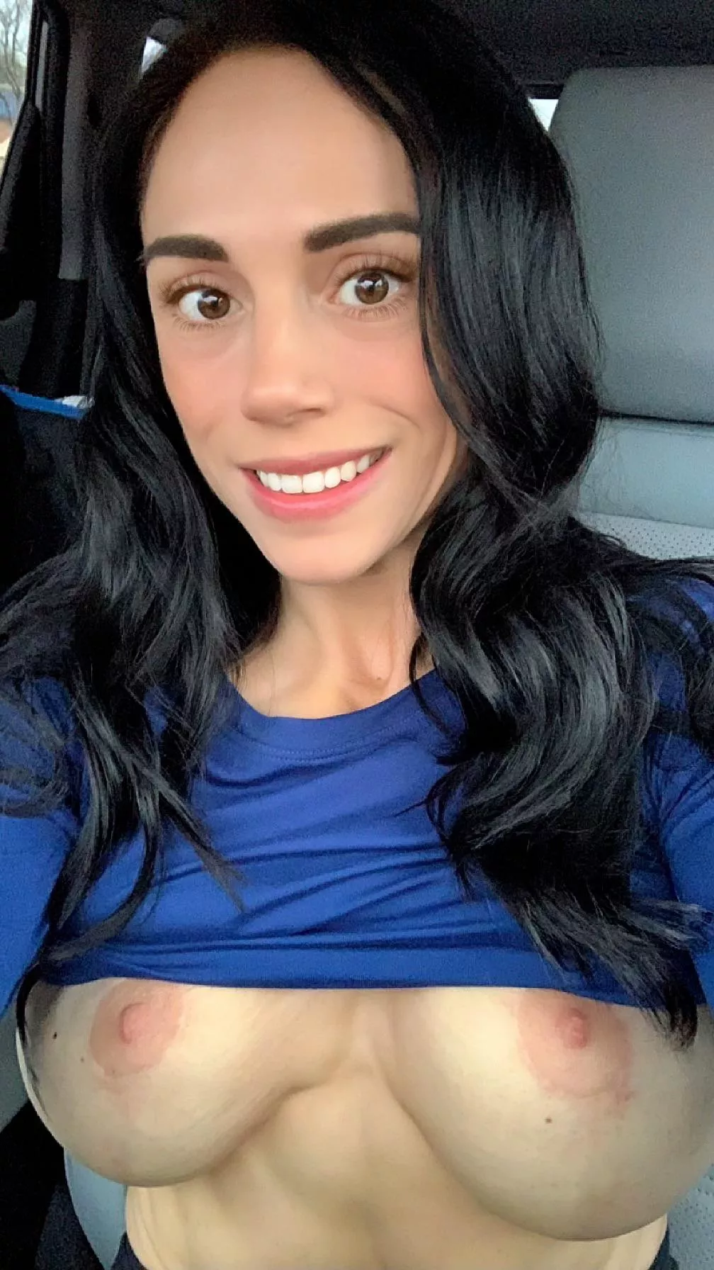 Flashing my tits on the highway