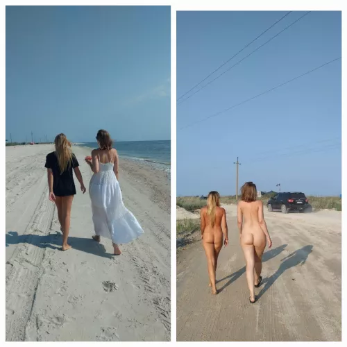 Going to visit our campsite neighbors