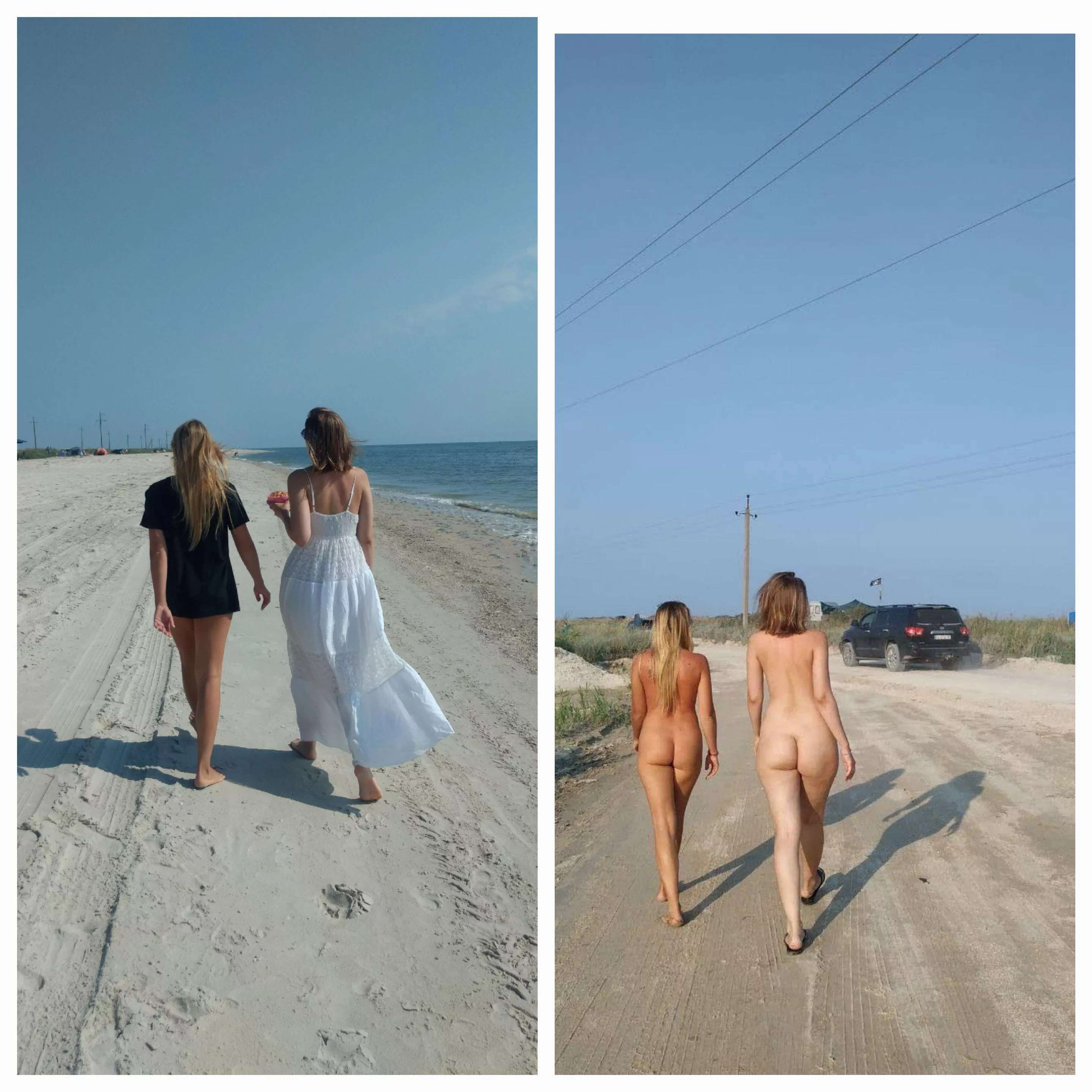 Going to visit our campsite neighbors