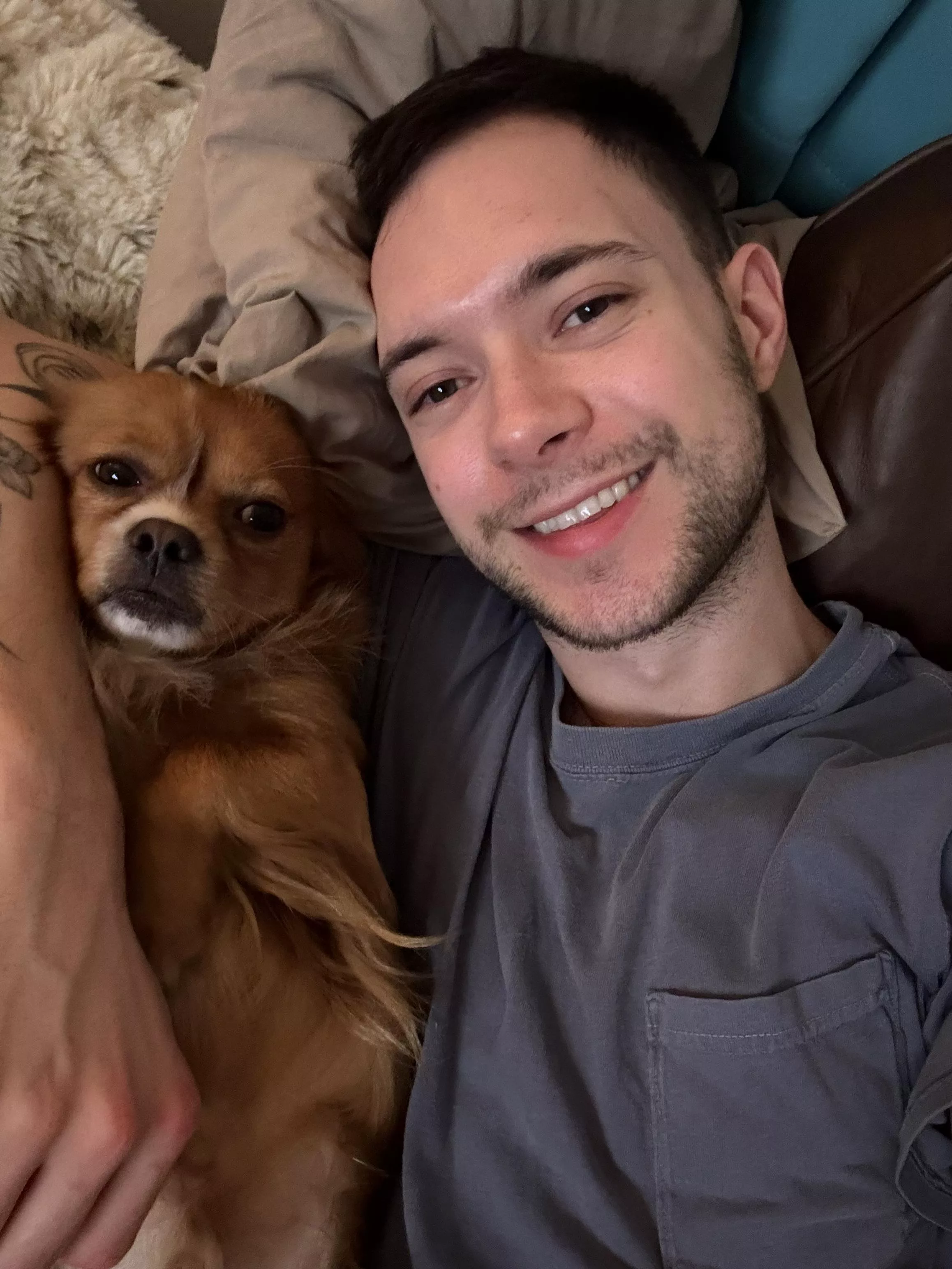 I'm blissed out watching TV with my best friend