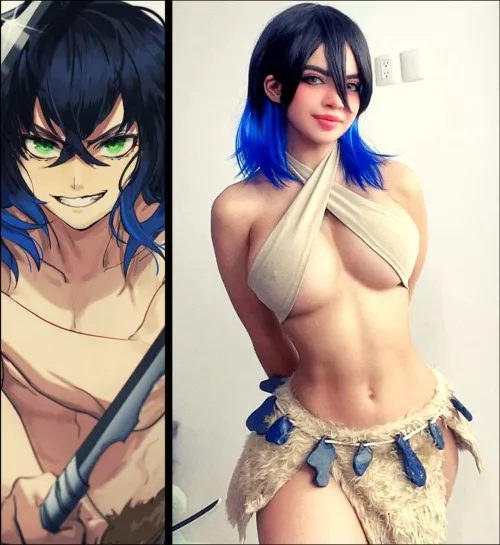 Inosuke Cosplay 🖤 (Demon Slayer) By lapatronaz💙😎