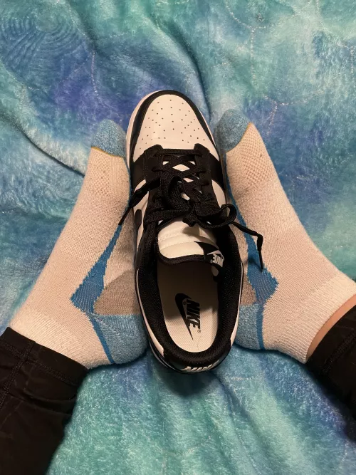 Its still warm in there, want to take a whiff? Its like an appetizer and my socks are the main course 🥰💕