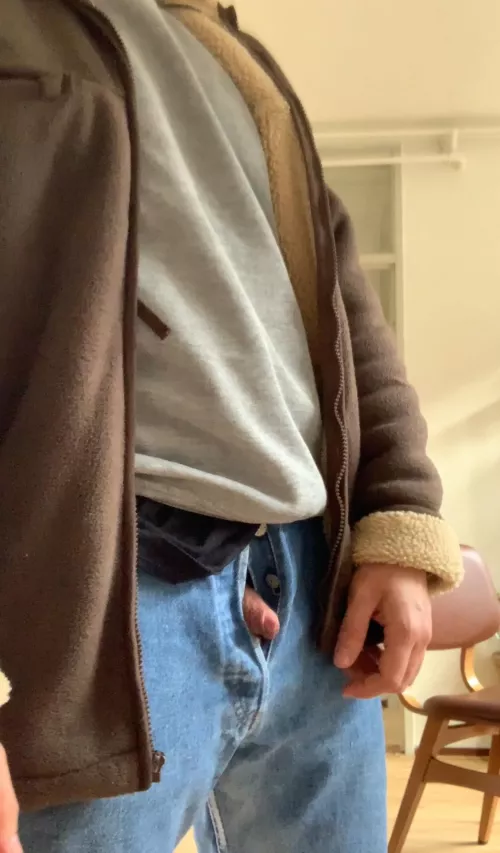 Oops! What would you do if you'd stand next to me? (Post-op trans cock)