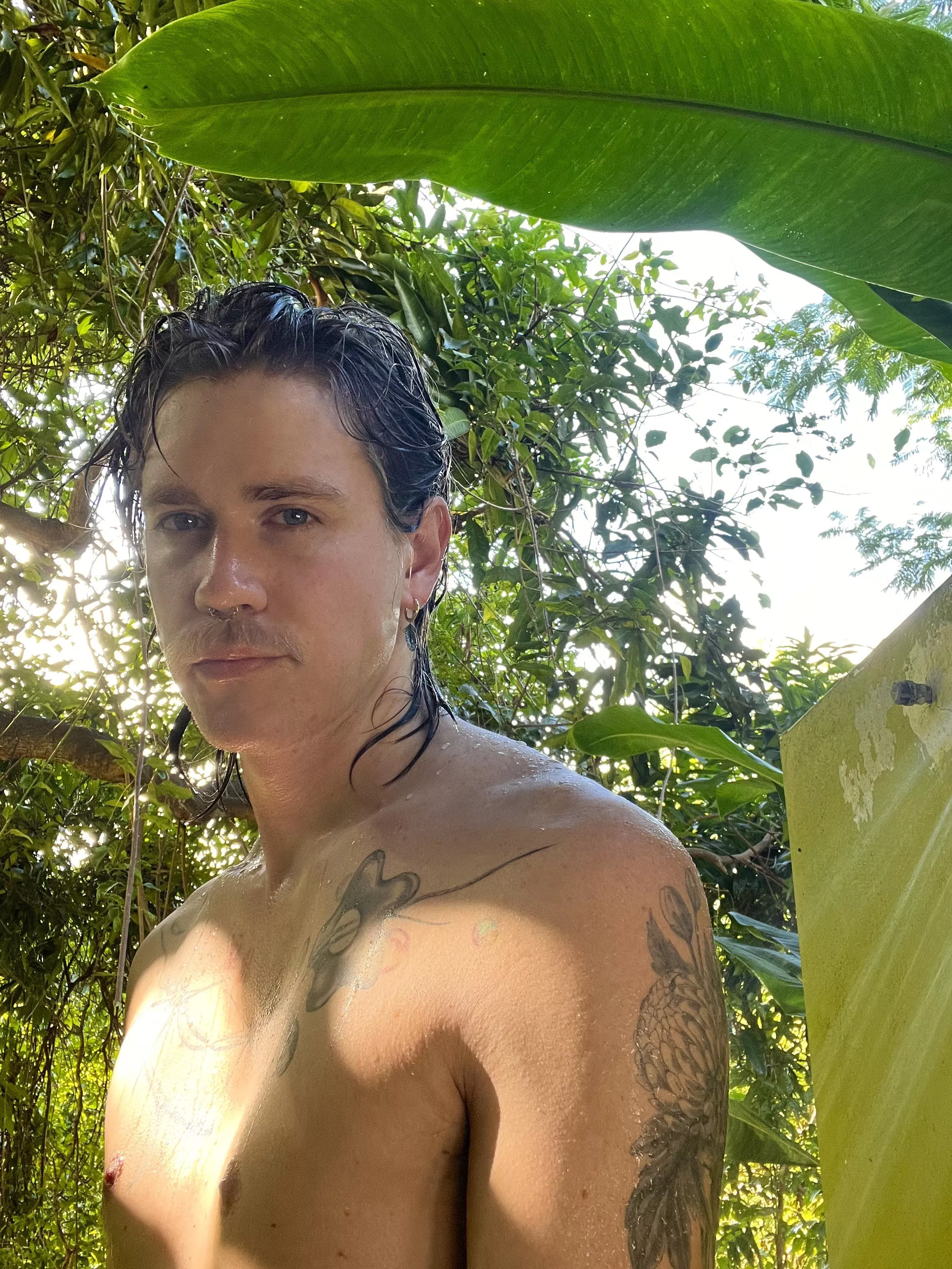 Outdoor shower in Puerto Rico Outdoor shower in Puerto Rico