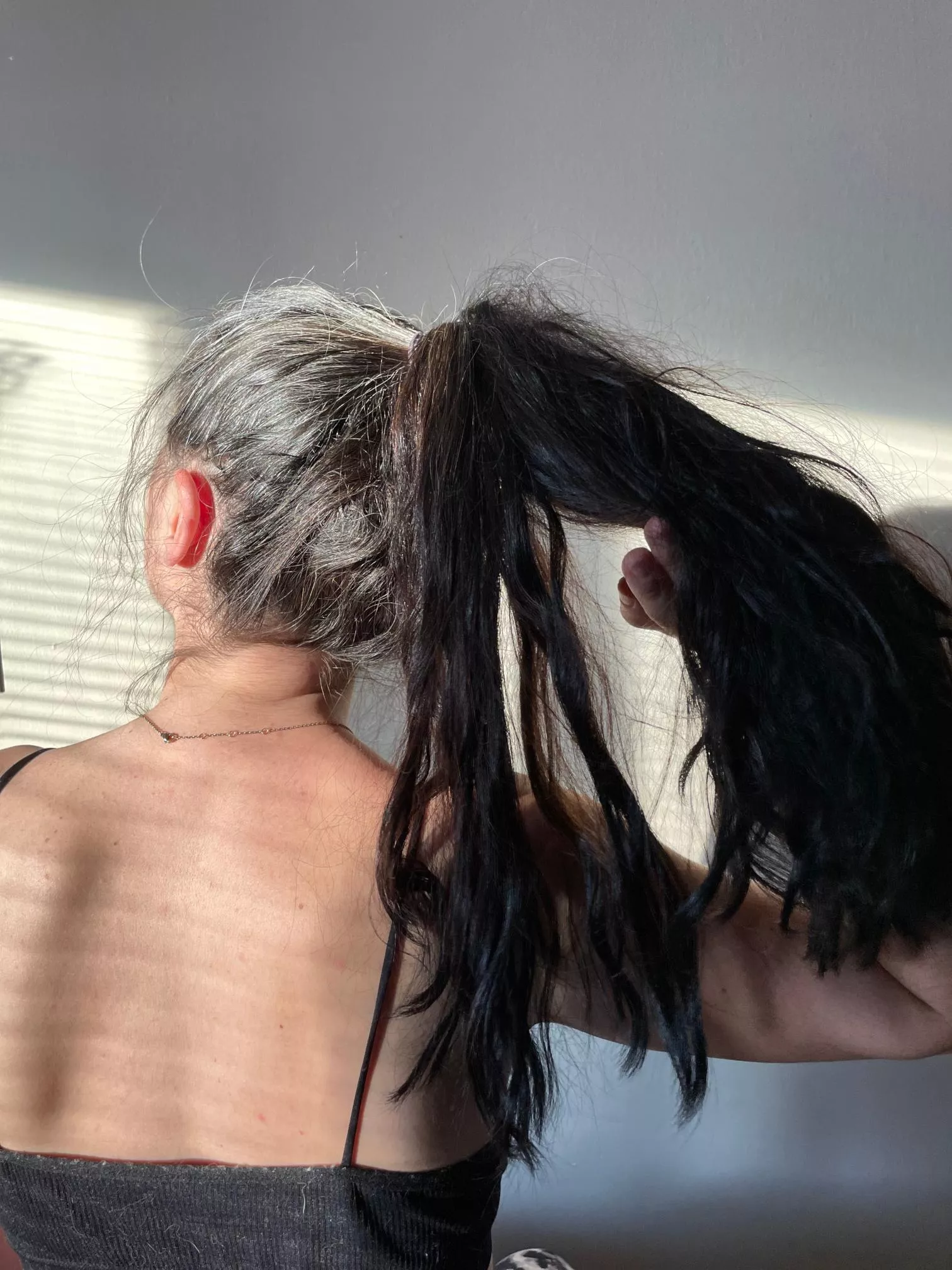 Pull me back by my hair and slide in