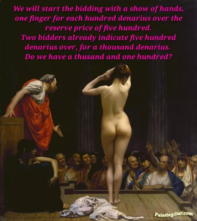 Roman slave auction.