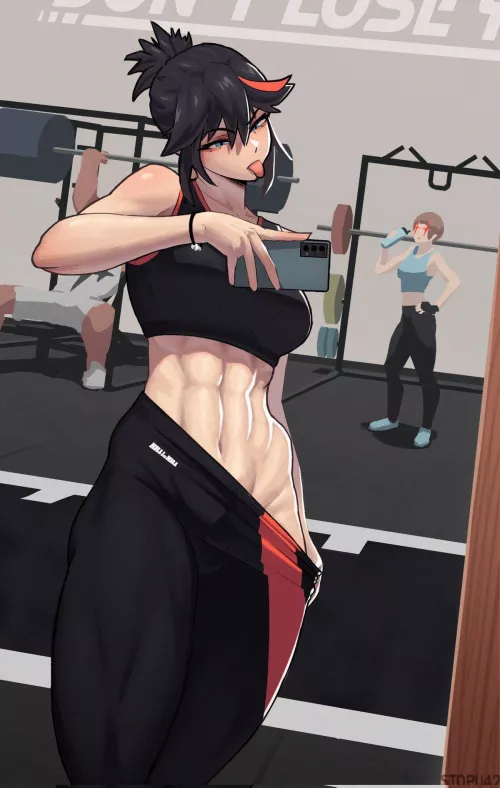Ryuko Taking a Gym Selfie [Kill la Kill]