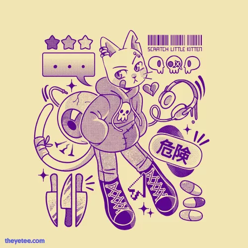 Today on The Yetee I have a anthro cat art as a t-shirt design 😻