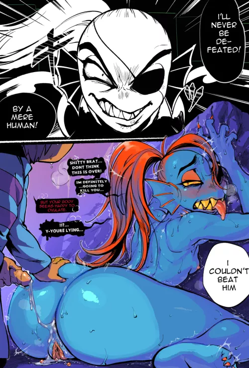 [Undyne] is defeated by [Frisk] (Nam)