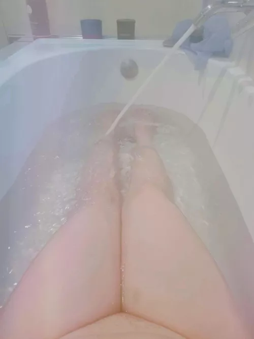 Warm bath to begin my little solo spa and pedicure day!