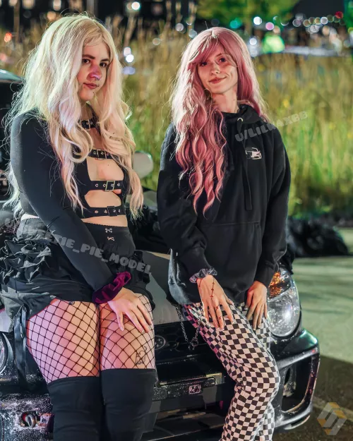 Whats better than having one car girl..having two car girls