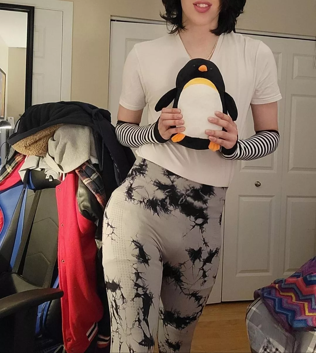 A girl and her penguin. The little guy needs a name though.