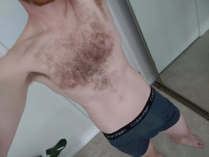Anyone want to run your hands through my chest hair? Or maybe just my lick my pit?