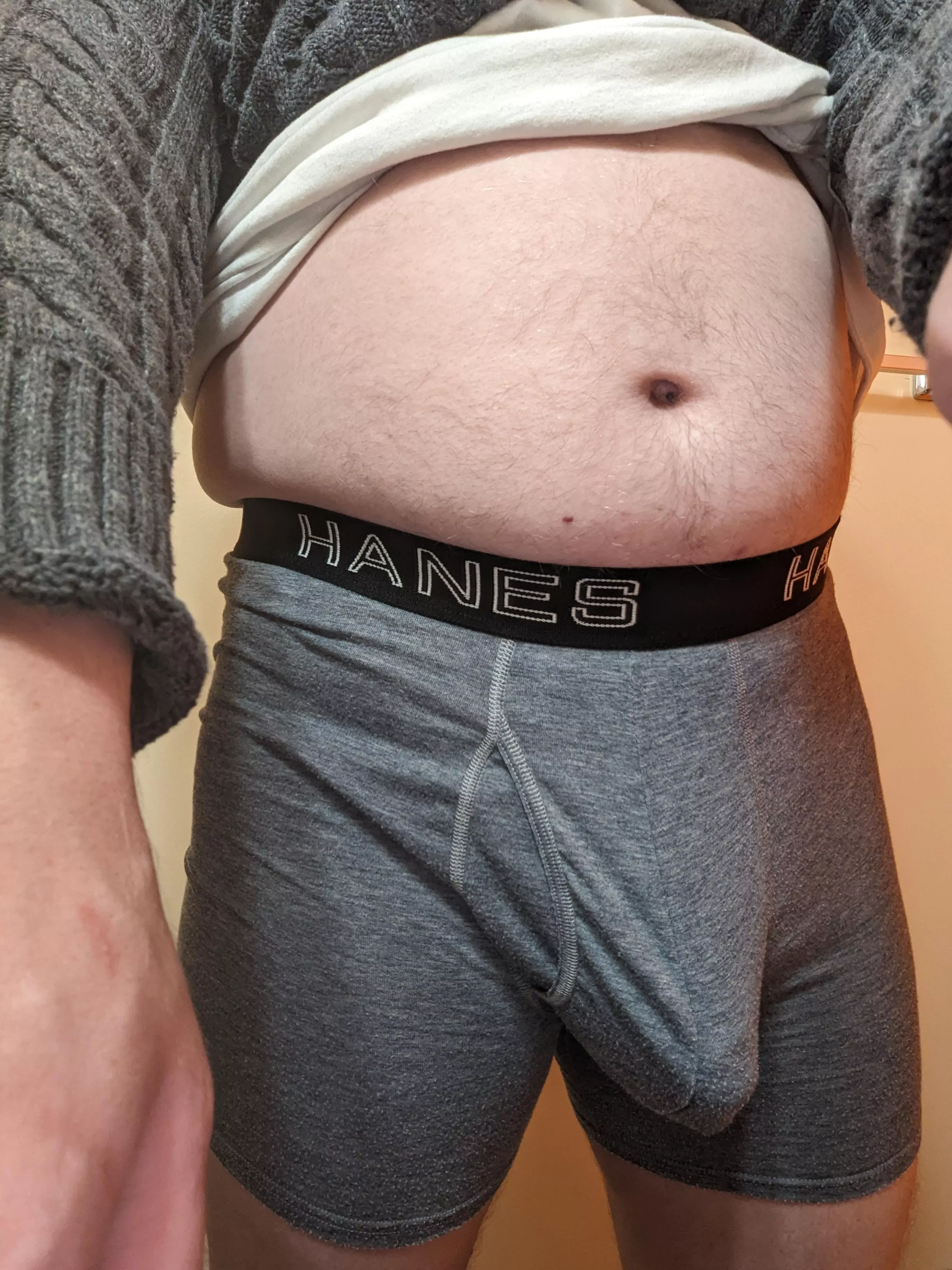 Boxer briefs, tightening waistband, and PA