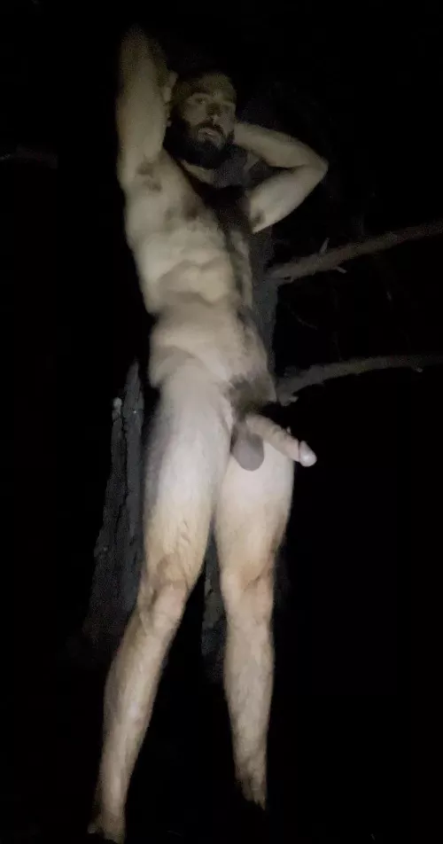 Catch me naked in the woods what ya doing?