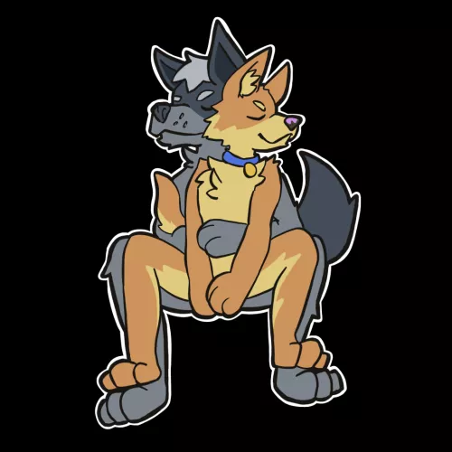 Drawing I did of some fluffy bois :3