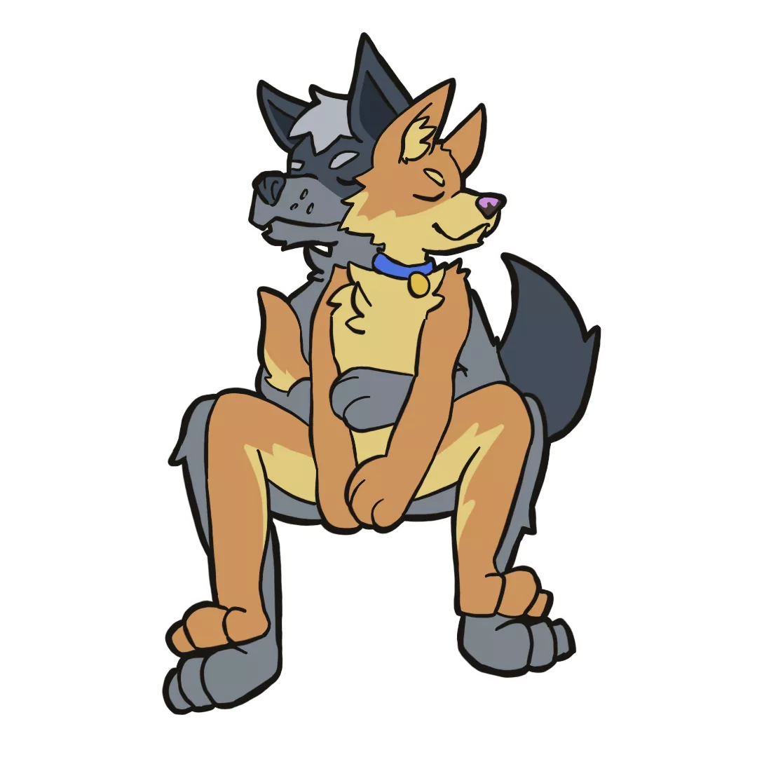 Drawing I did of some fluffy bois :3