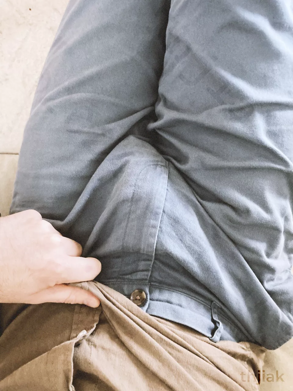 I just look down and start getting ideas.