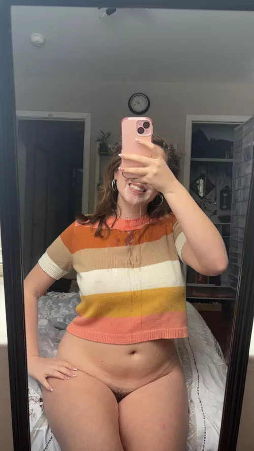 Im covered in my reward for being a good slut