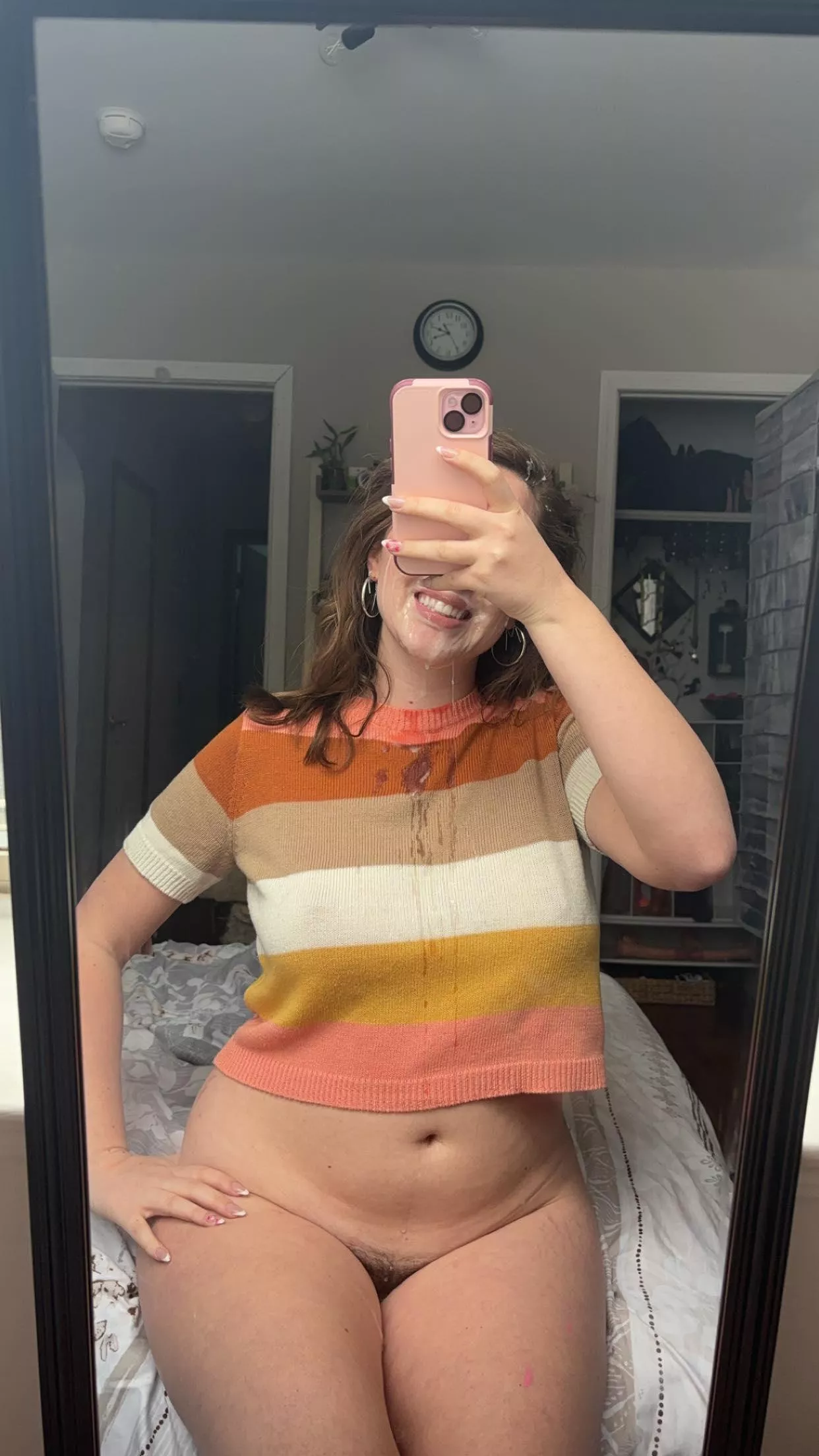 Im covered in my reward for being a good slut