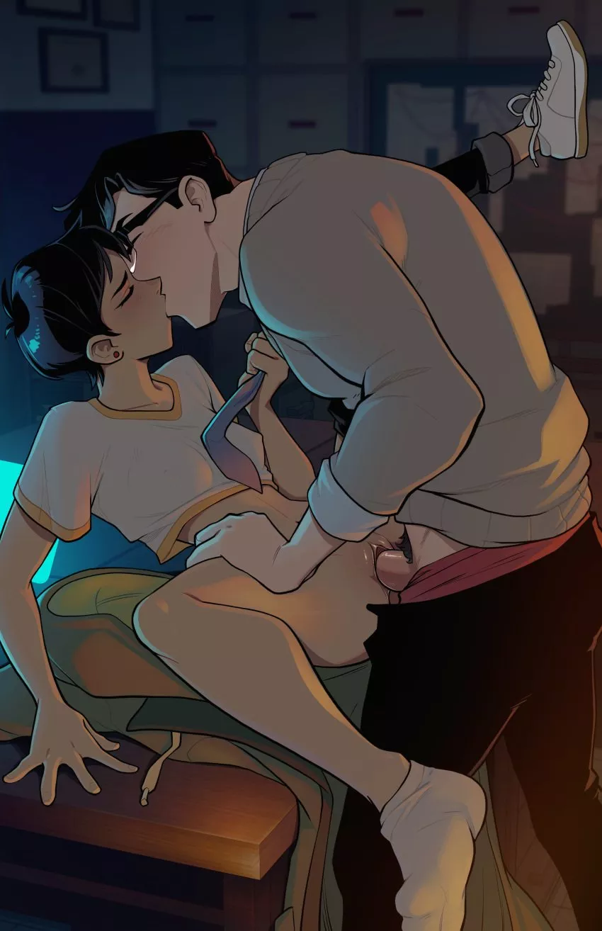 Lois Lane and Clark Kent having passionate sex on the office table (zet13) [DC Superman]