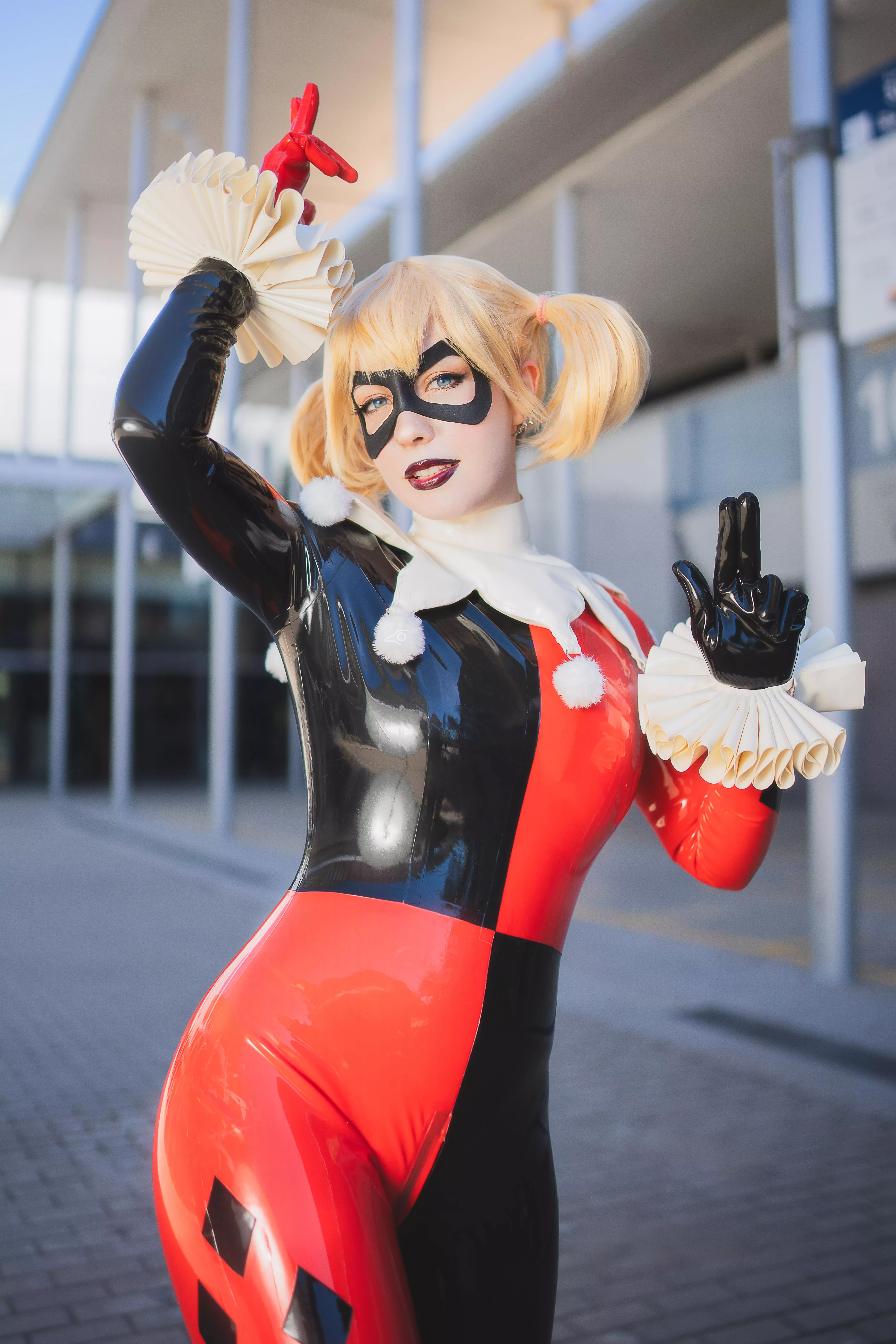 My Harley Quinn latex cosplay