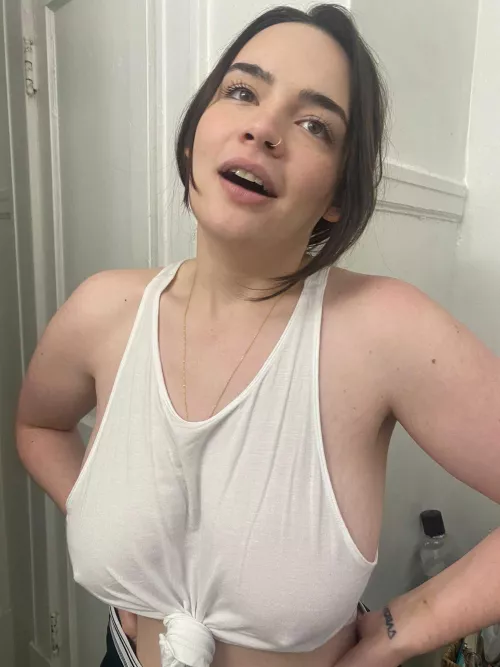 Need a bigger crop top I think