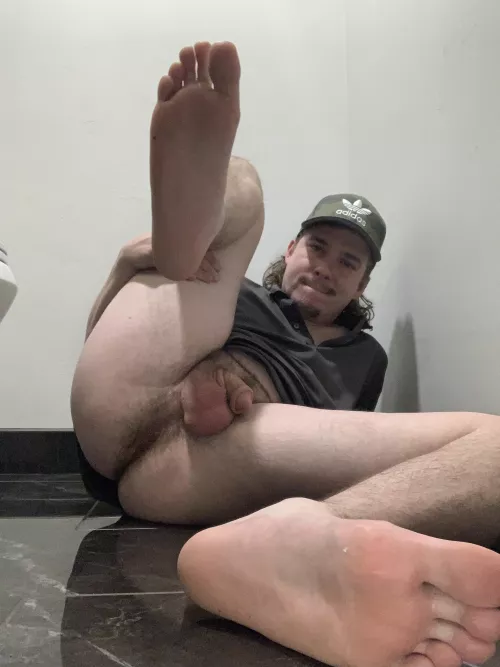 On the bathroom floor
