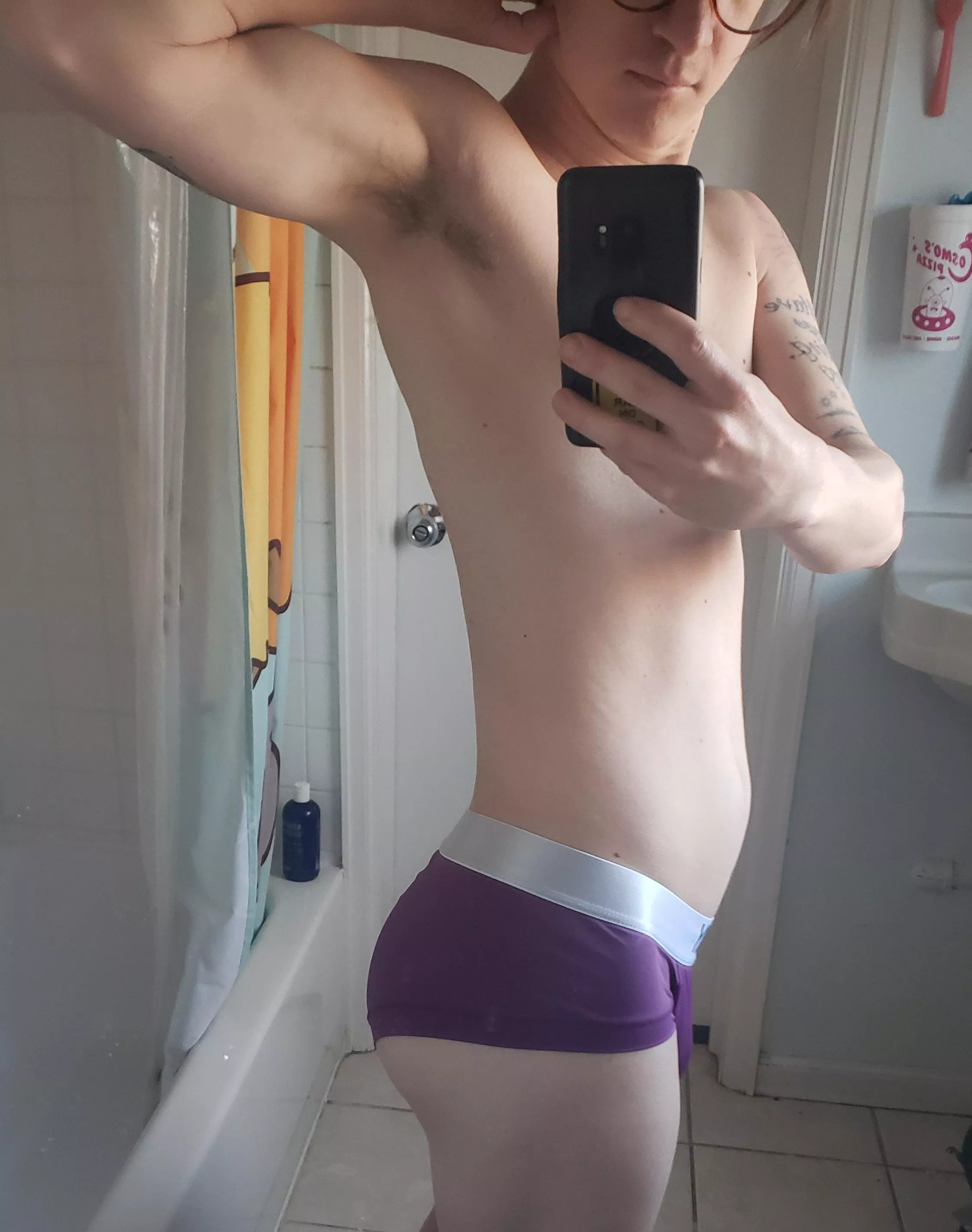 Pretty in purple, hope this is enough butt